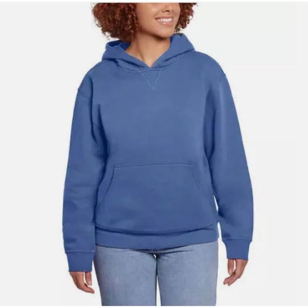 Kirkland Signature Ladies' Heavyweight Fleece Hoodie, Size S -Blue